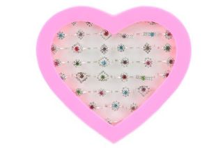 Obrázek z Prstýnek s kamínkem v krabičce ve tvaru srdce (36) 